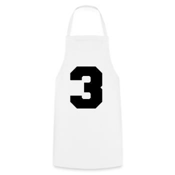 3 - Kochschürze - Weiß - Vorne - AI Model Male 185 dark (185cm)