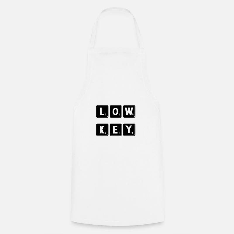 Low key - Cooking Apron - white