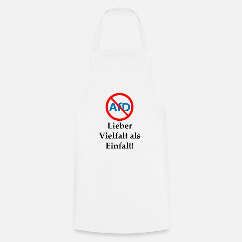 Gegen AfD! Vielfalt statt Einfalt - Kochschürze - Weiß