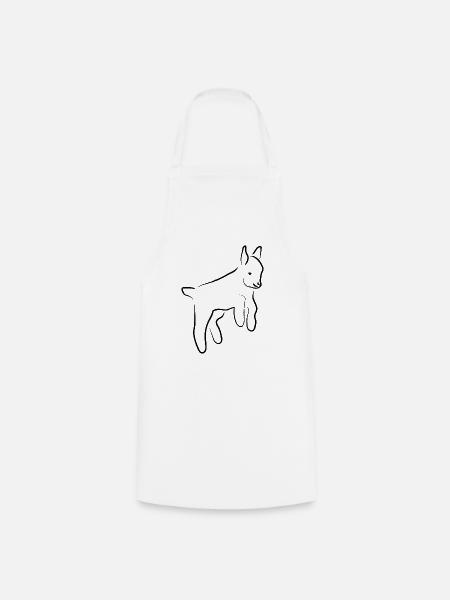 Ziege/Goat schwarz/black - Kochschürze - Weiß