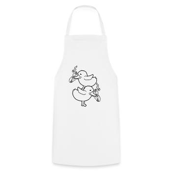 2 amis Weed Chicks - Tablier de cuisine - blanc - Devant - AI Model Male 185 dark (185cm)