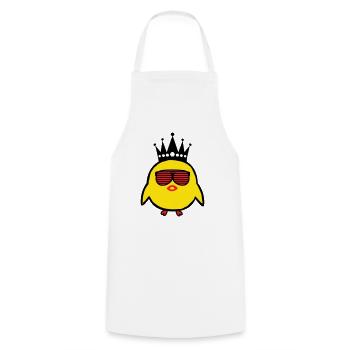King Chick - Cooking Apron - white - Front - AI Model Male 185 dark (185cm)