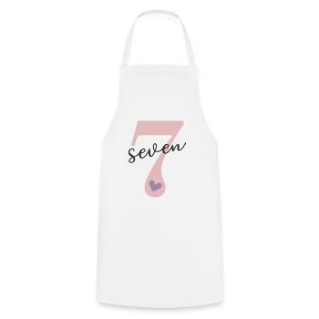 7e anniversaire Seven Seven - Tablier de cuisine - blanc - Devant - AI Model Male 185 dark (185cm)