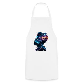 Silhouette / Forest / Portrait / Trees / Person - Cooking Apron - white - Front - AI Model Male 185 dark (185cm)
