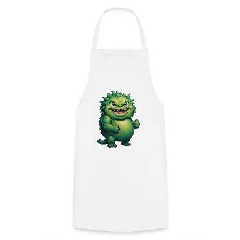 The Monster - Cooking Apron - white - Front - AI Model Male 185 dark (185cm)