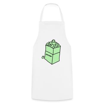 Maïs soufflé 2 - Tablier de cuisine - blanc - Devant - AI Model Male 185 dark (185cm)