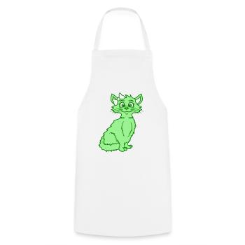 Cute Girl Cat Pretty Bow Woman Female - Cooking Apron - white - Front - AI Model Male 185 dark (185cm)