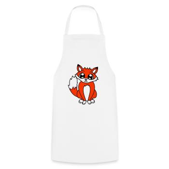 Fox Red Fox Wild Animal Clever Forest Inhabitants - Cooking Apron - white - Front - AI Model Male 185 dark (185cm)