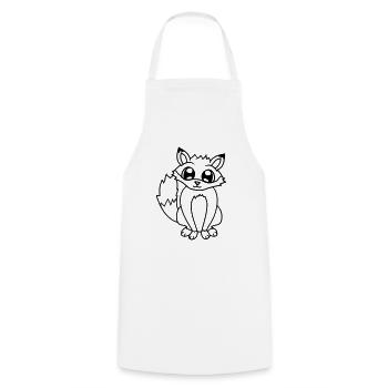 Fox Red Fox Wild Animal Clever Forest Inhabitants - Cooking Apron - white - Front - AI Model Male 185 dark (185cm)
