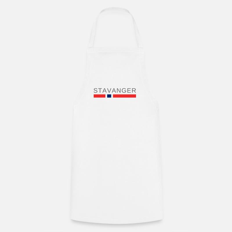 Stavanger Norway - Cooking Apron - white