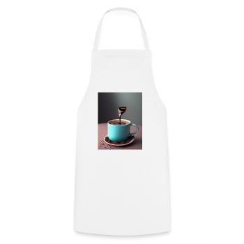 Ich bin kein Morgenmensch ich bin ein Kaffeemensch - Kochschürze - Weiß - Vorne - AI Model Male 185 dark (185cm)
