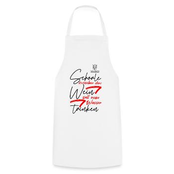 Winegod lustiger Schorle Spruch - Kochschürze - Weiß - Vorne - AI Model Male 185 dark (185cm)