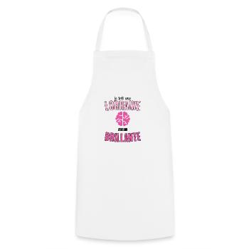 Cadeau Humour Femme Lorraine brillante - Tablier de cuisine - blanc - Devant - AI Model Male 185 dark (185cm)