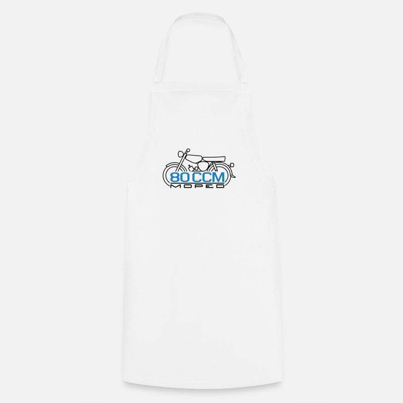 Simson S51 80ccm Moped Emblem - Kochschürze - Weiß