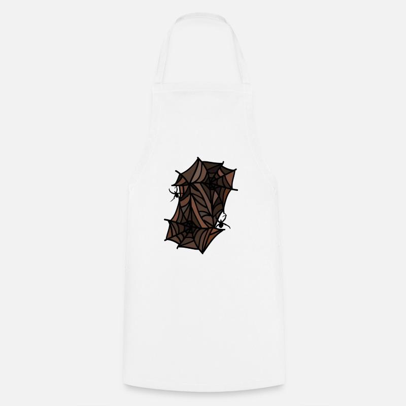 araignées toiles d’araignées - Tablier de cuisine - blanc