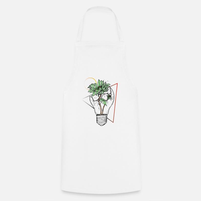Ampoule vs la nature - Tablier de cuisine - blanc