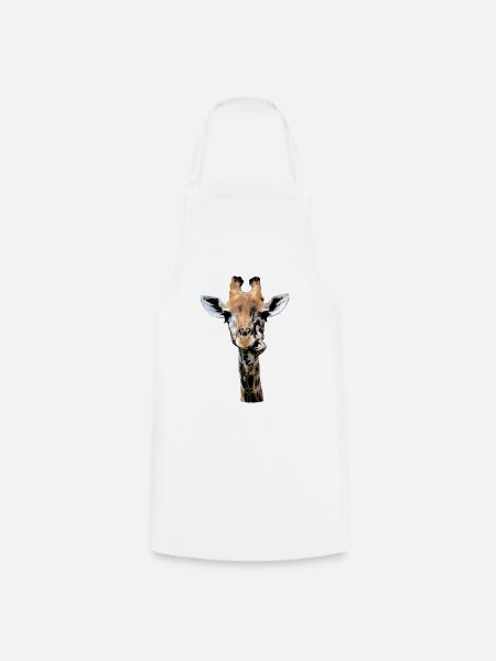girafe drôle à mâcher - Tablier de cuisine - blanc