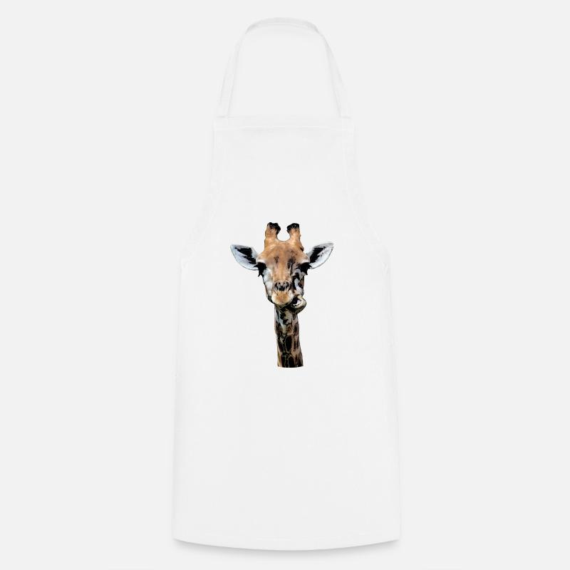 witzige Giraffe, die gerade kaut - Kochschürze - Weiß