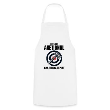 Axe axe de lancer Bullseye Aim Throw Repeat - Tablier de cuisine - blanc - Devant - AI Model Male 185 dark (185cm)