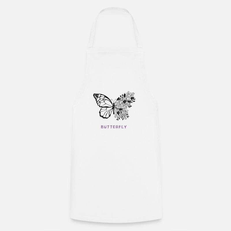 BUTTERFLY - Cooking Apron - white