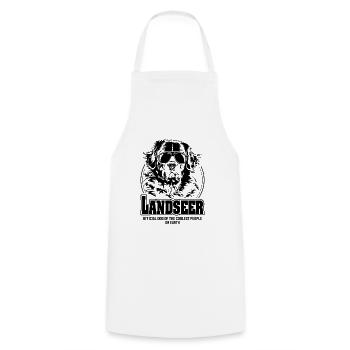 LANDSEER coolest people Hunde Spruch Wilsigns - Kochschürze - Weiß - Vorne - AI Model Male 185 dark (185cm)
