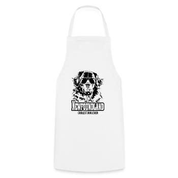 NEWFOUNDLAND coolest dog ever Dog saying dogs - Cooking Apron - white - Front - AI Model Male 185 dark (185cm)
