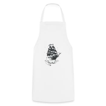 navigation à voile - Tablier de cuisine - blanc - Devant - AI Model Male 185 dark (185cm)