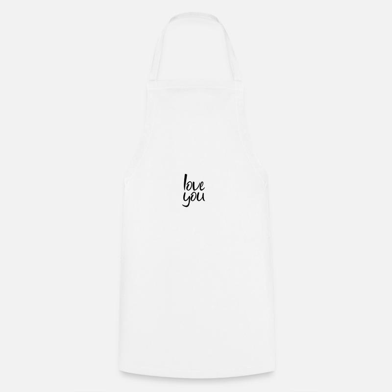 t'aime - Tablier de cuisine - blanc