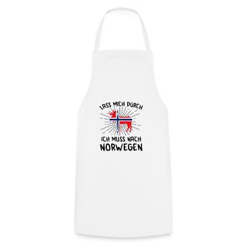 Norwegen Angeln Angel Tour 2020 Elch Geschenk - Kochschürze - Weiß - Vorne - AI Model Male 185 dark (185cm)