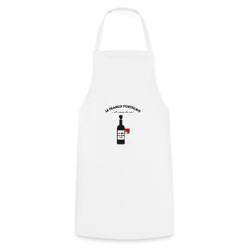 Le franco-portugais, c'est comme le vin! - Tablier de cuisine - blanc - Devant - AI Model Male 185 dark (185cm)