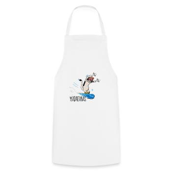 Snowboarder Snowboard Schnee katze - Kochschürze - Weiß - Vorne - AI Model Male 185 dark (185cm)