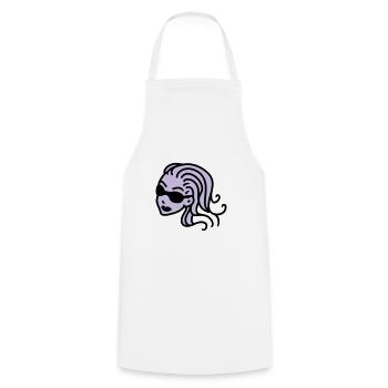 cool beauty girl - cool woman - Cooking Apron - white - Front - AI Model Male 185 dark (185cm)