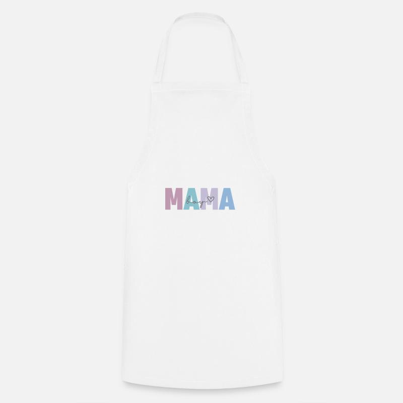 Boy Mom - Cooking Apron - white