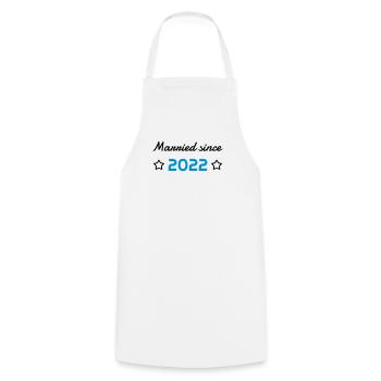 2022 - Birthday Wedding - Marriage - Love - Wife - Tablier de cuisine - blanc - Devant - AI Model Male 185 dark (185cm)