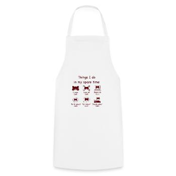 Chats, chats, chats (bruns) - Tablier de cuisine - blanc - Devant - AI Model Male 185 dark (185cm)