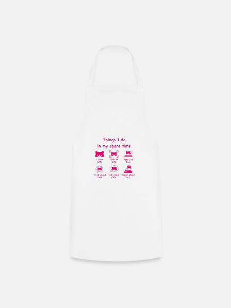 Katzen, Katzen, Katzen (pink) - Kochschürze - Weiß