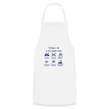 Amateurs de raton laveur (bleu) - Tablier de cuisine - blanc - Devant - AI Model Male 185 dark (185cm)