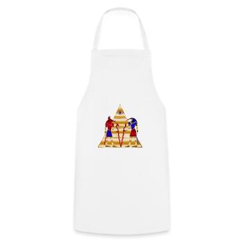 Egyptian gods ancient Pyramid - Cooking Apron - white - Front - AI Model Male 185 dark (185cm)