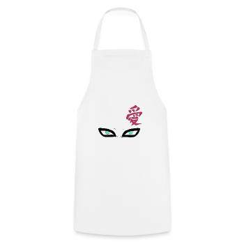 yeux Manga 1 1 - Tablier de cuisine - blanc - Devant - AI Model Male 185 dark (185cm)