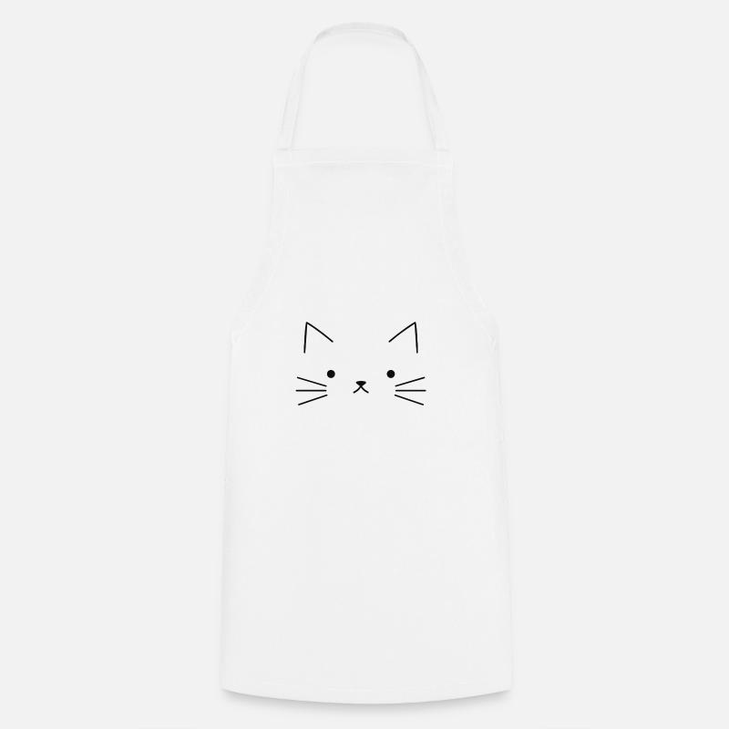 Cat Design - Cooking Apron - white