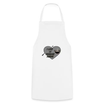 i love fromage - Tablier de cuisine - blanc - Devant - AI Model Male 185 dark (185cm)