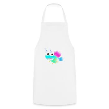 Pastel Butterfly - Cooking Apron - white - Front - AI Model Male 185 dark (185cm)