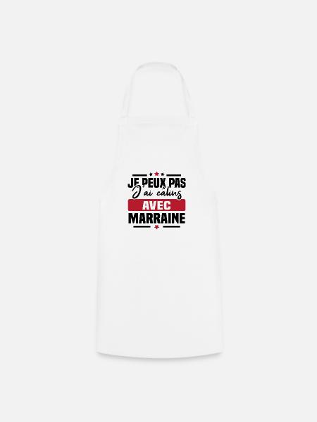 Je peux pas j'ai câlins avec marraine - Tablier de cuisine - blanc