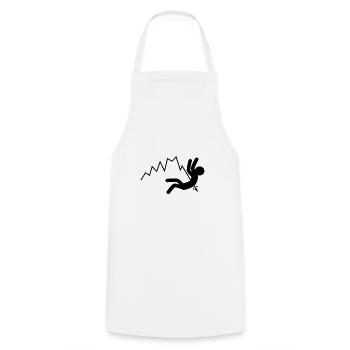 Falling prices (black) - Cooking Apron - white - Front - AI Model Male 185 dark (185cm)