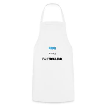 Papa le meilleur footballeur - Tablier de cuisine - blanc - Devant - AI Model Male 185 dark (185cm)