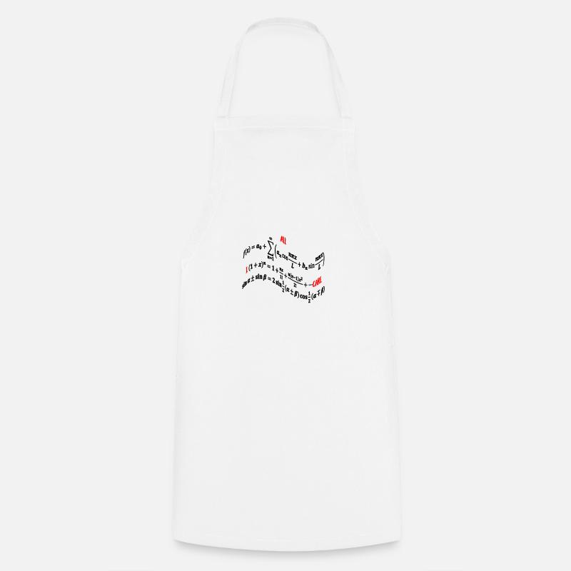 Formules mathématiques - Tablier de cuisine - blanc