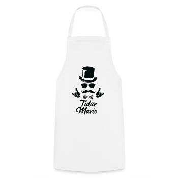 C'est Mon EVG - Enterrement de vie de garçon EVG - Tablier de cuisine - blanc - Devant - AI Model Male 185 dark (185cm)