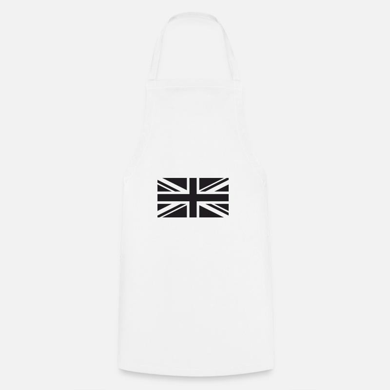 Union Jack black and white - Cooking Apron - white
