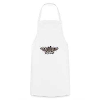 night peacock eye color - Cooking Apron - white - Front - AI Model Male 185 dark (185cm)