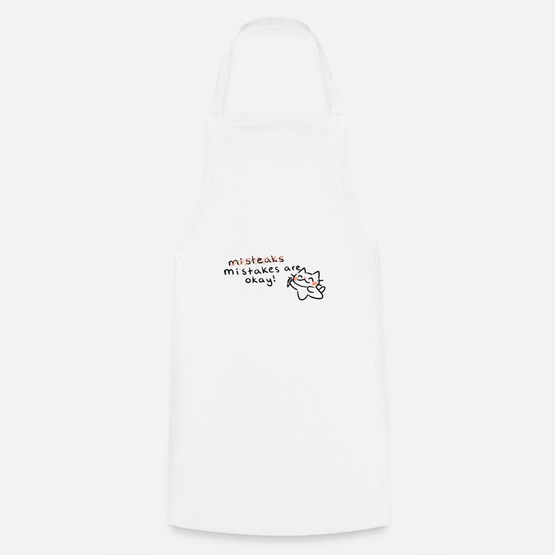 Les erreurs sont acceptables chat - Tablier de cuisine - blanc